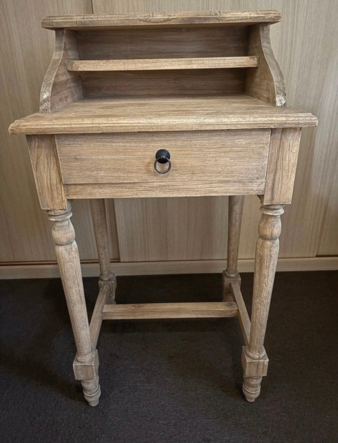 Teakhouten secretariaat/bureau - Landelijke stijl, Huis en Inrichting, Ophalen, Gebruikt
