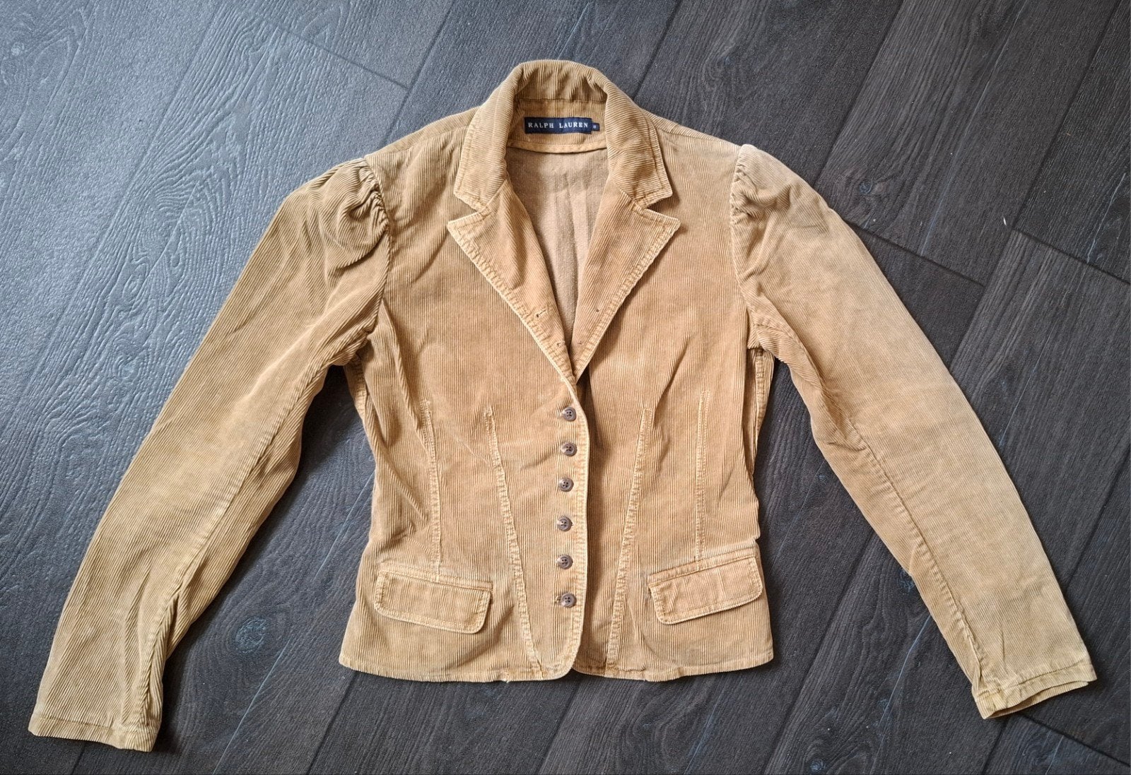 Ralph Lauren corduroy blazer - Maat xs, Beige, Ophalen of Verzenden, Zo goed als nieuw, Maat 34 (XS) of kleiner