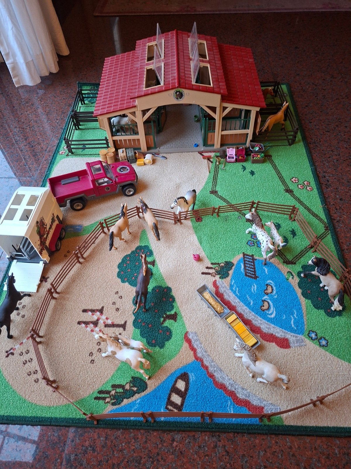 complete Schleich manege, Ophalen of Verzenden, Zo goed als nieuw, Poppenhuis