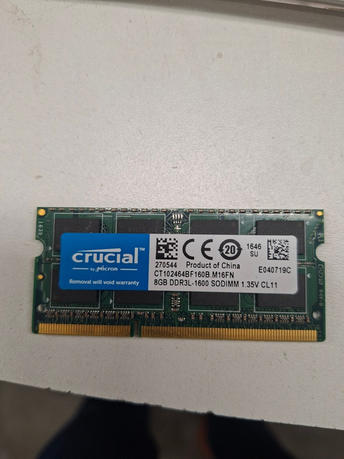 Crucial 8GB DDR3L-1600 SODIMM RAM Geheugen voor Laptop, Computers en Software, RAM geheugen, Crucial, 8 GB, DDR3, Ophalen of Verzenden
