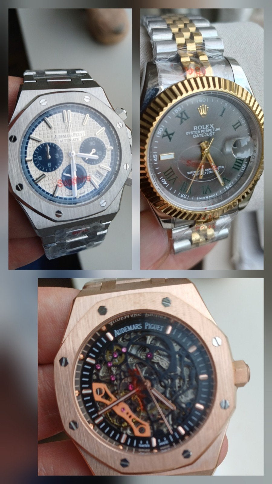 Audemars Piguet Royal Oak en Rolex Wimbeldon, Ophalen of Verzenden, Nieuw, Staal, Rolex