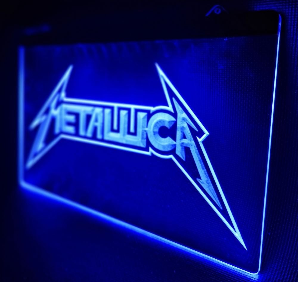 Metallica blauw blauw led reclame ledlamp wanddeco lamp deco, Info@deconoord.nl, Deco Noord, Nieuw, Ophalen of Verzenden