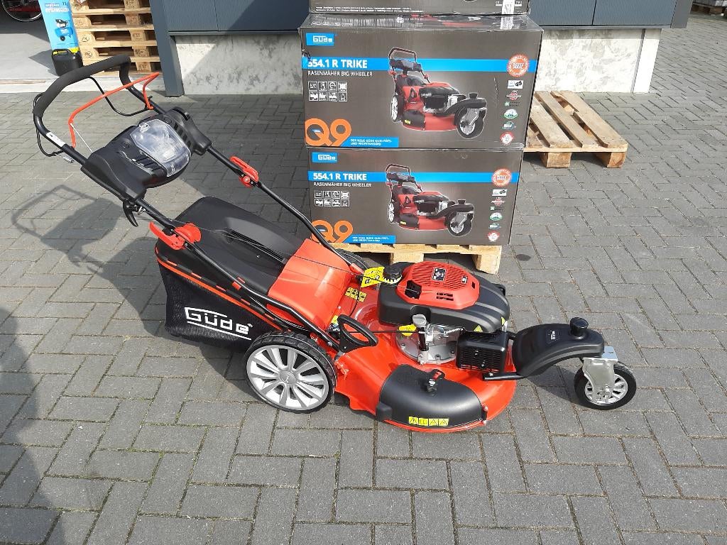 Gude Big Wheeler 554.1R Trike aangedreven mulchmaaier!!, Ophalen, Nieuw, Benzine-grasmaaier, 50 cm of meer