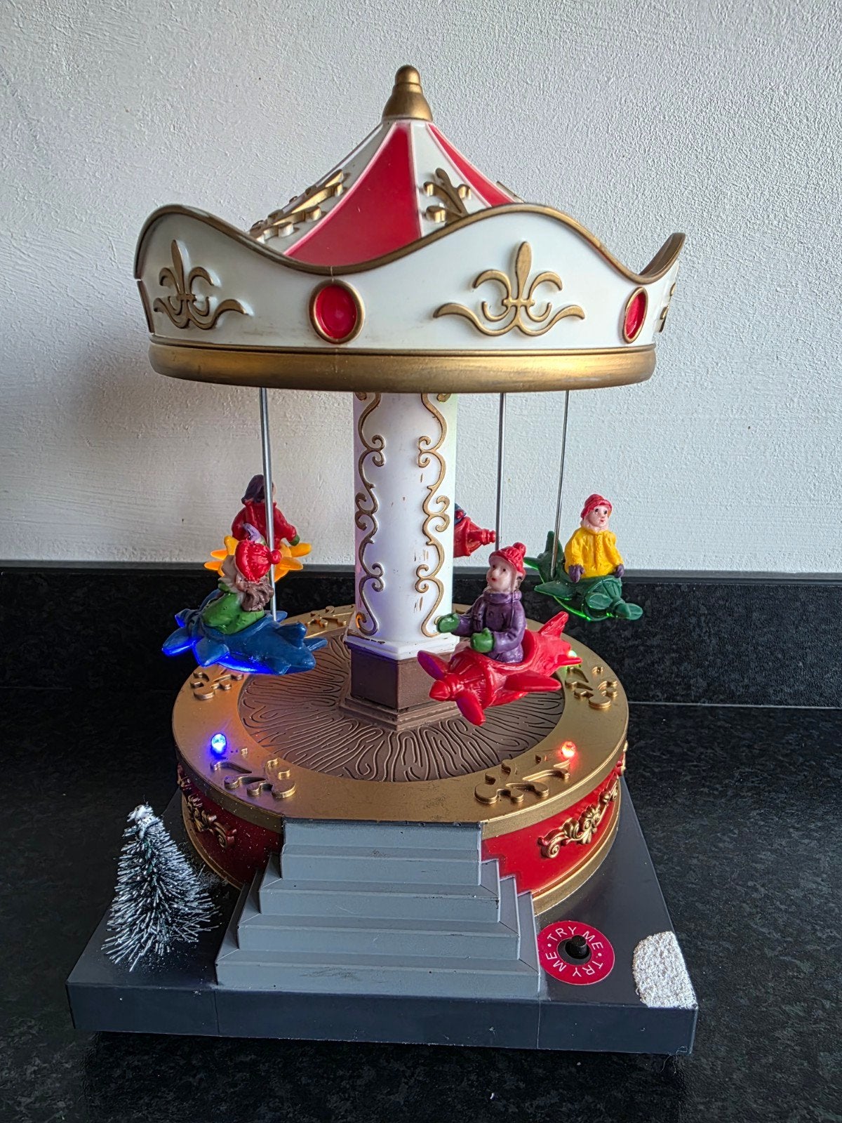 Action kerstdorp Carousel draaimolen vliegtuig zweefmolen, Diversen, Ophalen