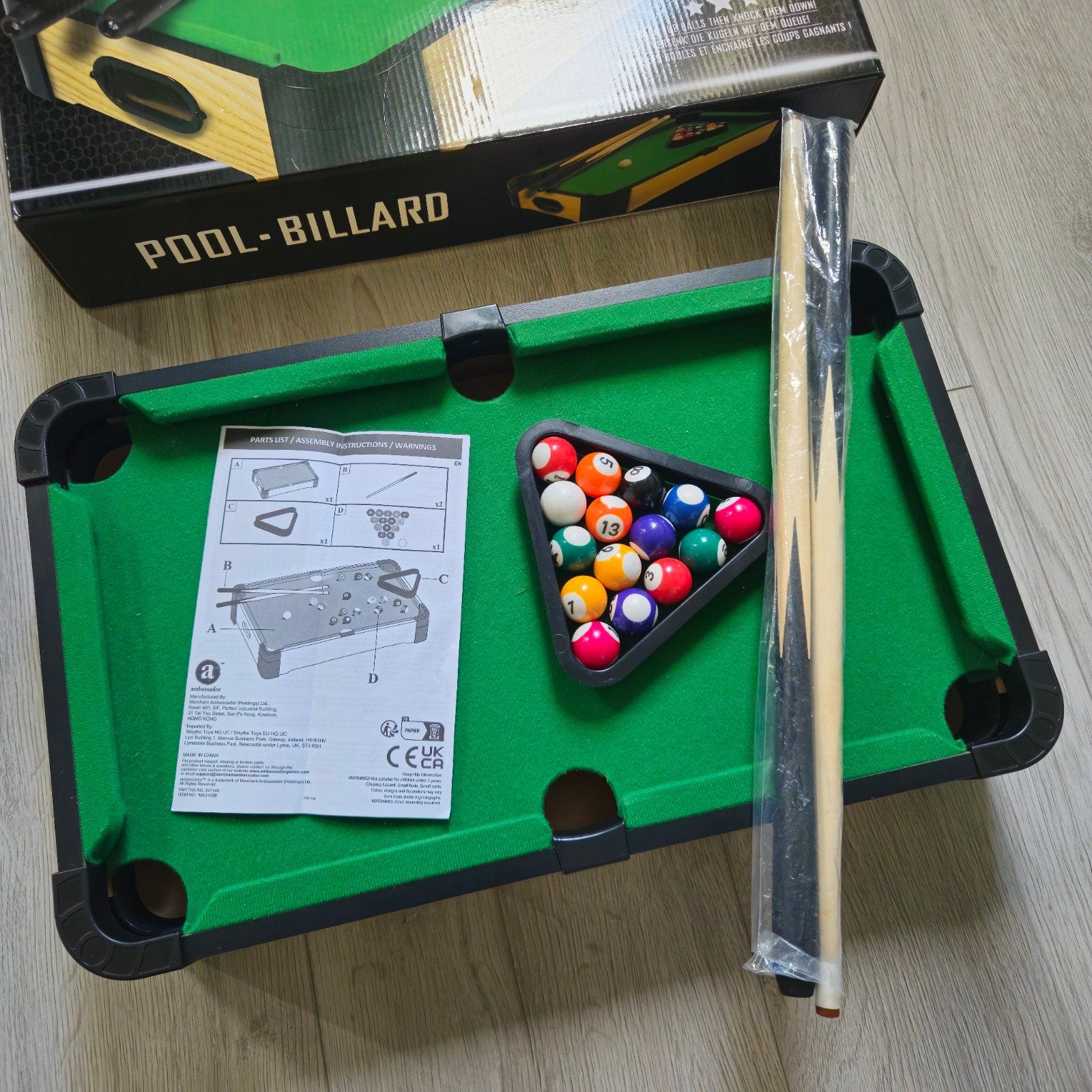 Mini Pooltafel, Sport en Fitness, Ophalen of Verzenden, Zo goed als nieuw, Pooltafel