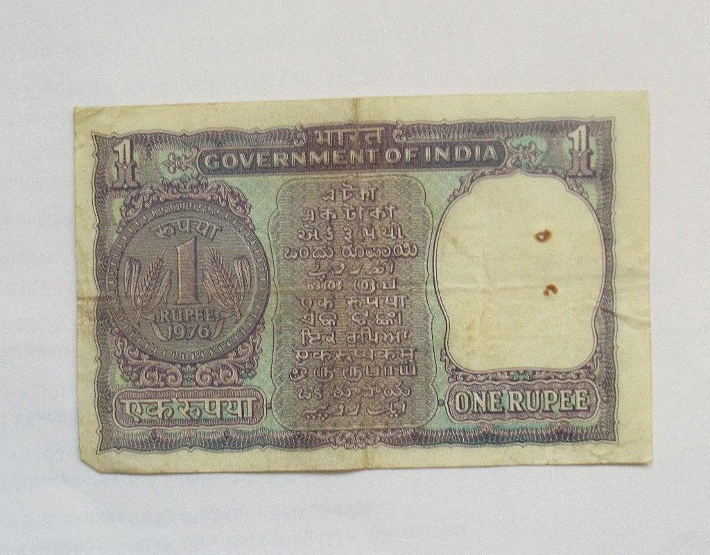 India 1 Rupee  1976, Verzenden, Zuid-Azië