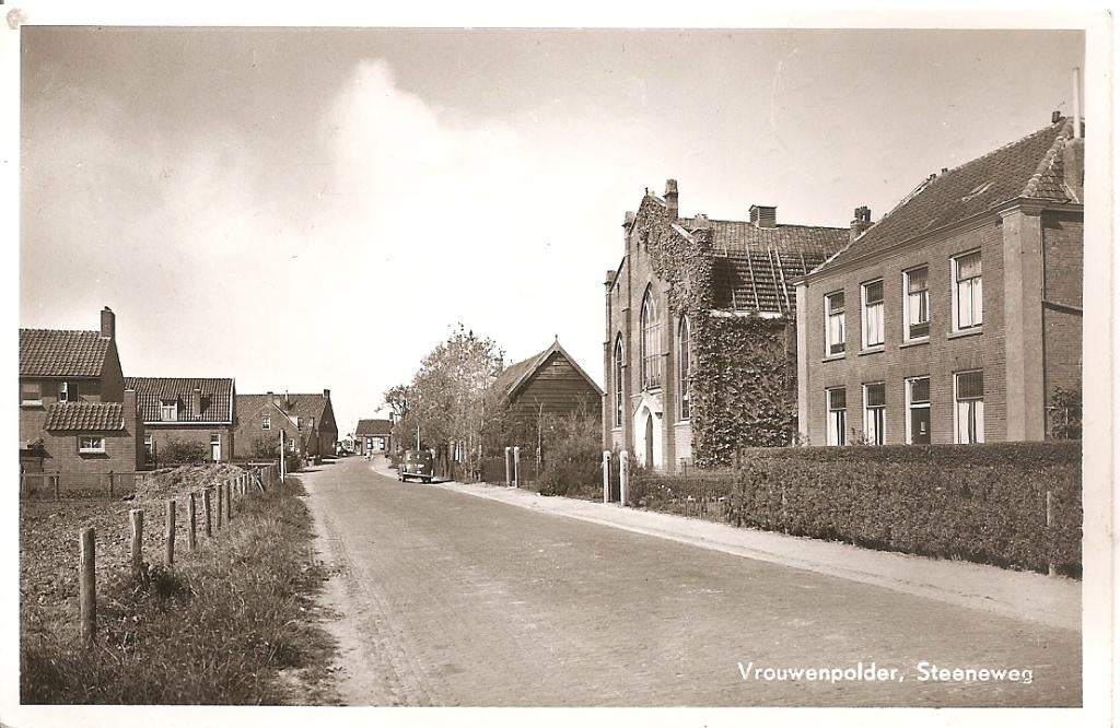 Vrouwenpolder, Steeneweg, Ophalen of Verzenden, 1940 tot 1960, Gelopen, Zeeland