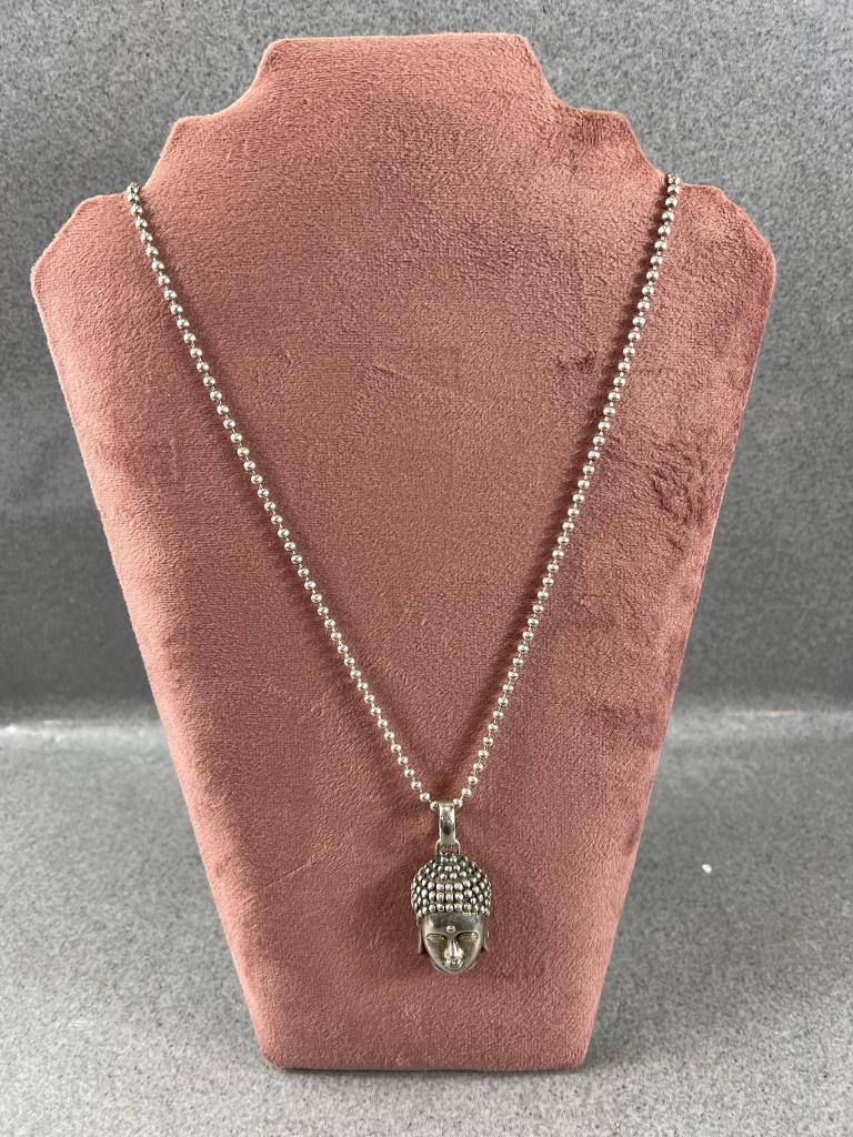 Zilveren Buddha to Buddha ketting | 40,8g | 70cm | 390326, Sieraden, Tassen en Uiterlijk, Kettingen, Met hanger, Gebruikt, Ophalen of Verzenden