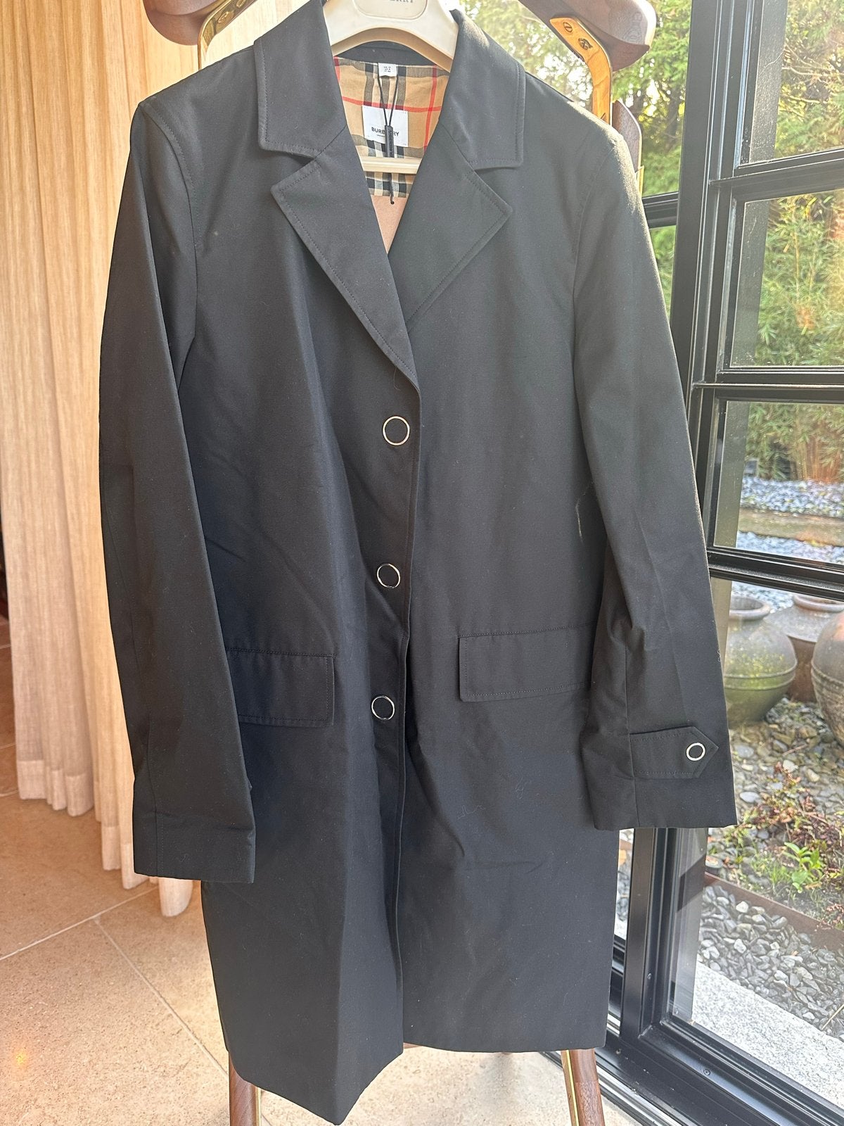 Burberry London Trenchcoat - Nieuw met prijskaartje, IT 42, Verzenden, Nieuw, Maat 36 (S), Zwart