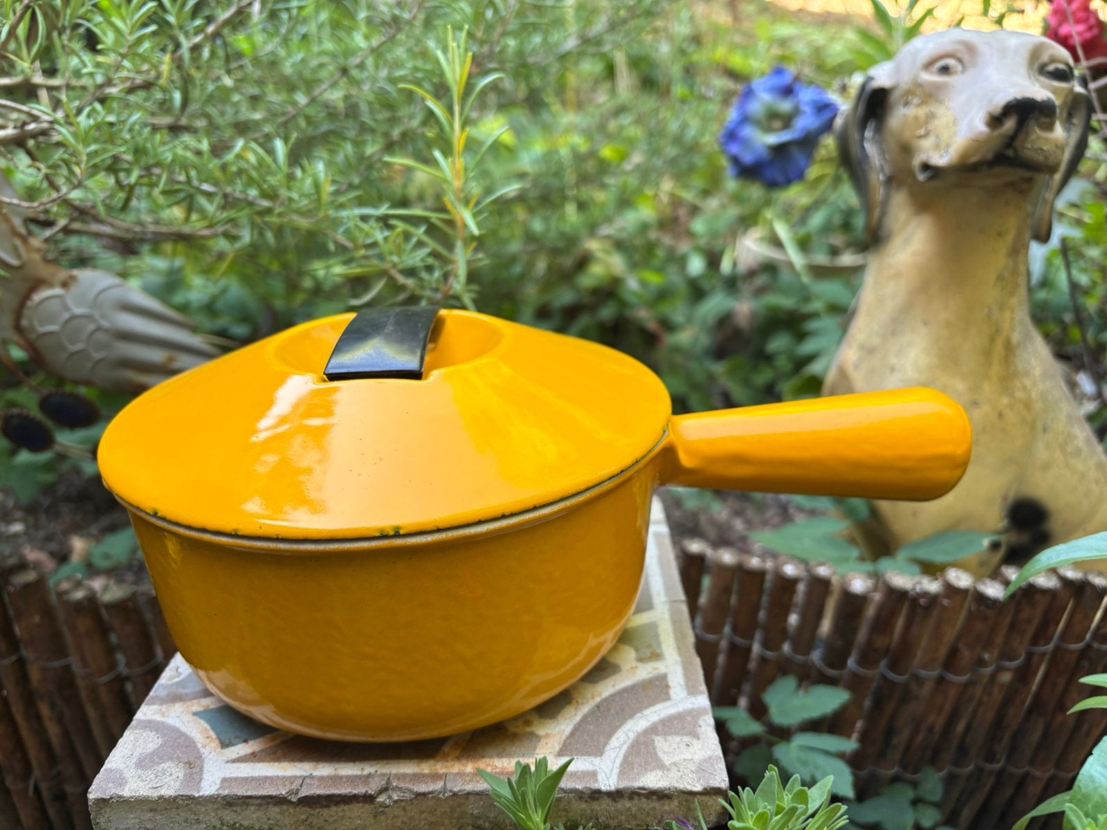Le Creuset/Cousances steelpan met deksel 18 cm Nieuwstaat, Met deksel, Le Creuset, Ophalen of Verzenden, Zo goed als nieuw