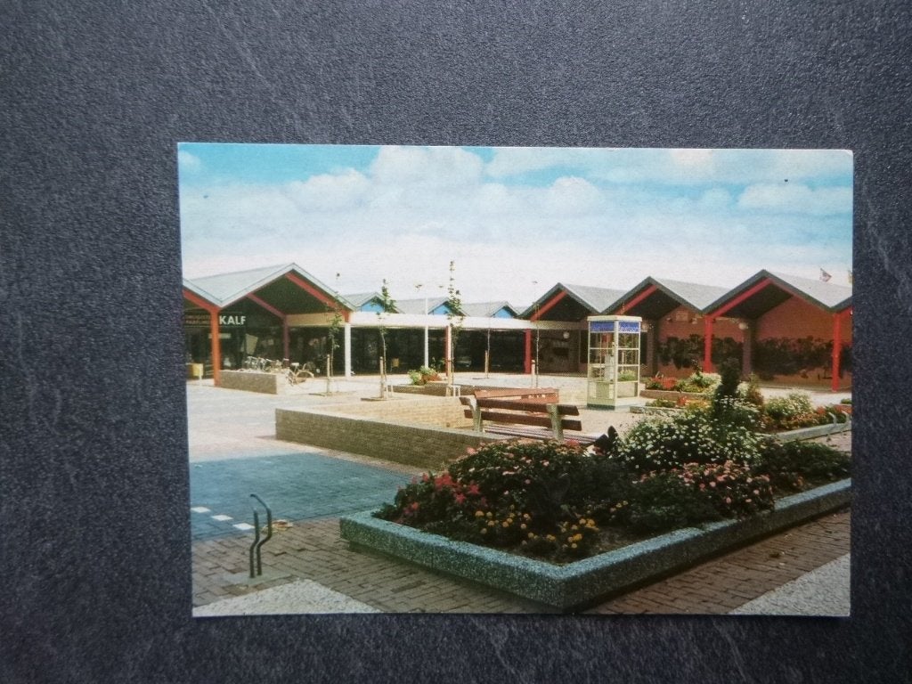 Wezep, winkelcentrum Meidoornplein, telefooncel 1977, Verzenden, 1960 tot 1980, Ongelopen, Noord-Brabant