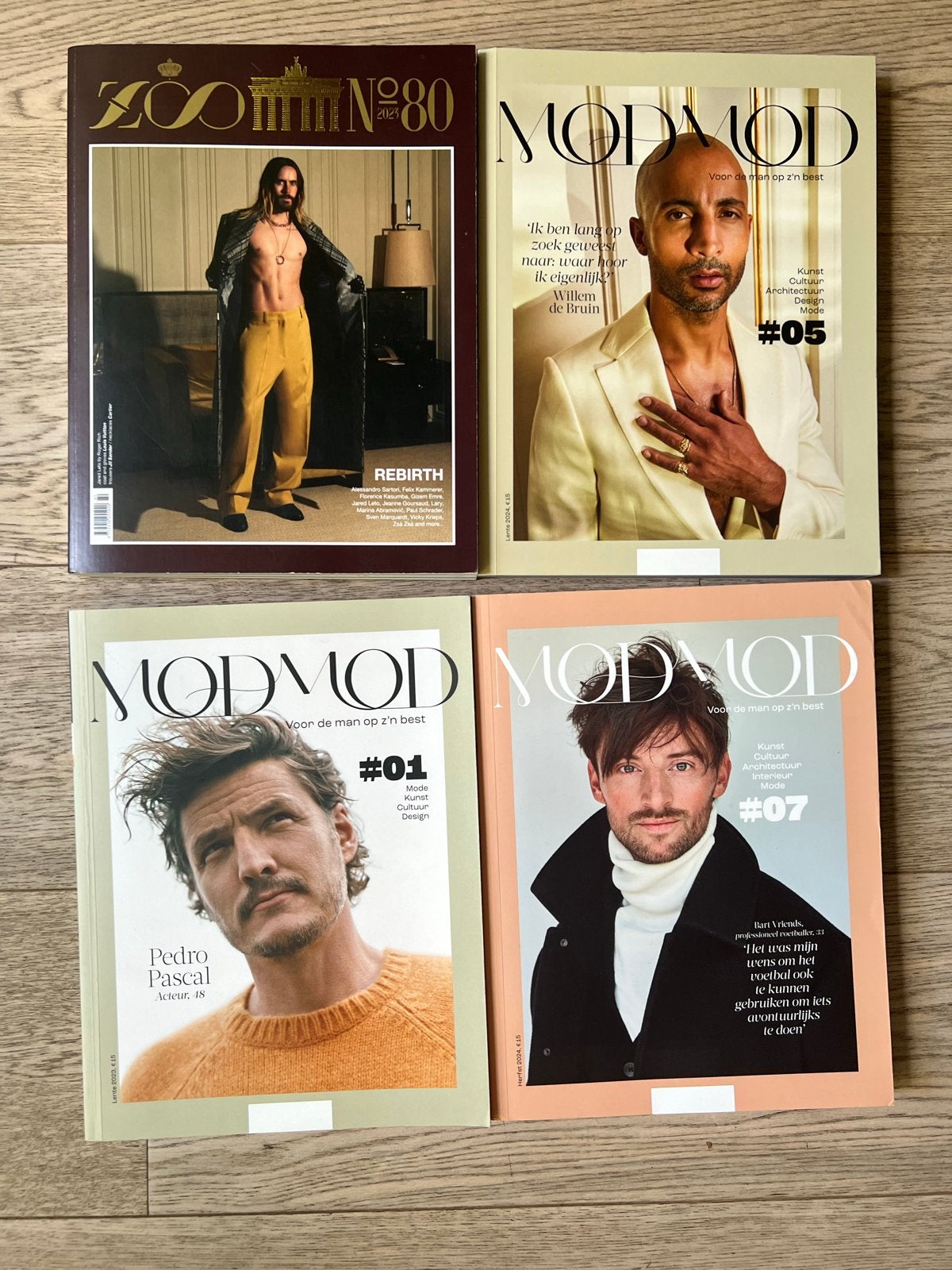 Set van 4 Modetijdschriften Mannenmode - Collector's Item, Ophalen, Zo goed als nieuw, Overige typen