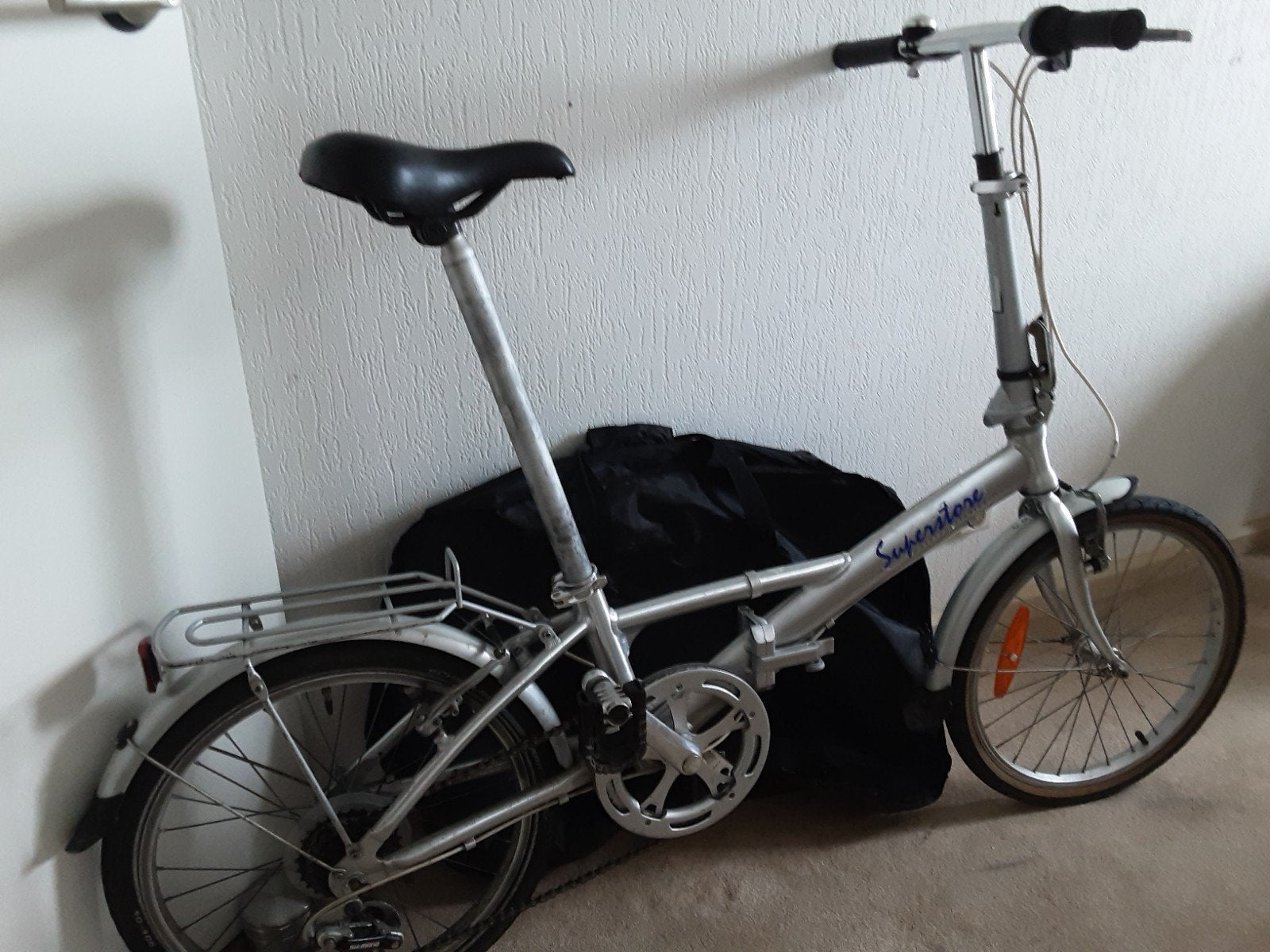 vouwfiets 7 versnellingen met draagtas, 20 inch of meer, Gebruikt, Versnellingen, Ophalen of Verzenden