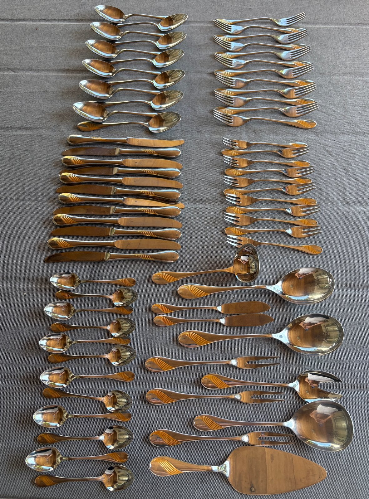 Vintage WMF 12-persoonsbestek, Ophalen, Gebruikt, Metaal, Bestek