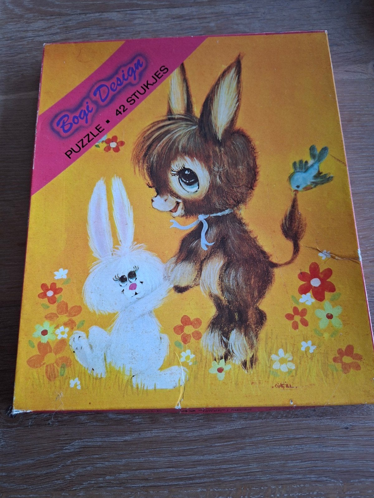Bogi vintage kinderlegpuzzel  42 stukjes, Ophalen of Verzenden, Minder dan 500 stukjes, Gebruikt, Legpuzzel