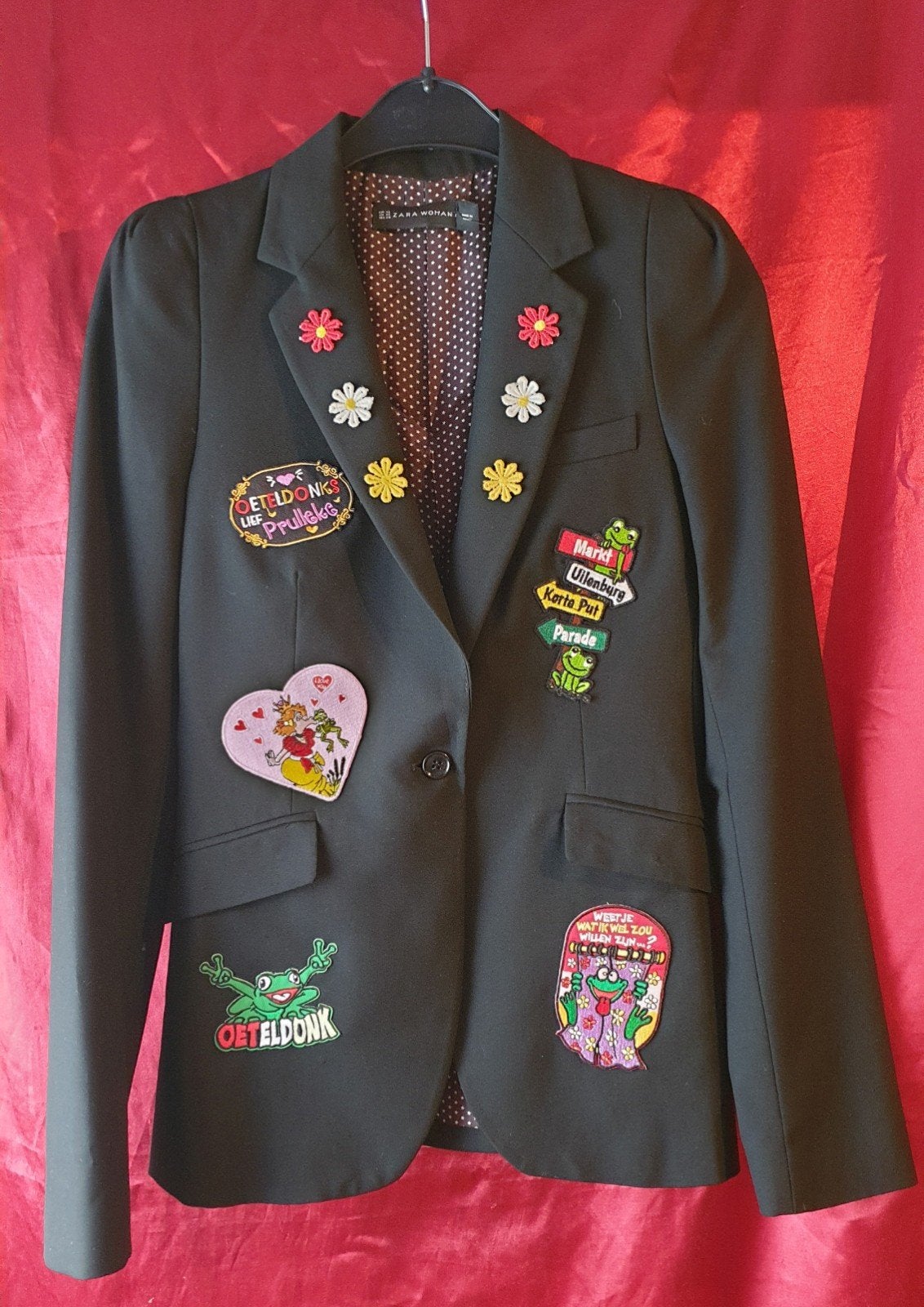 Leuk zwart OETELDONK/11-11/CARNAVALS dames jasje (V43), Kleding | Dames, Carnaval, Ophalen of Verzenden, Zo goed als nieuw, Kleding