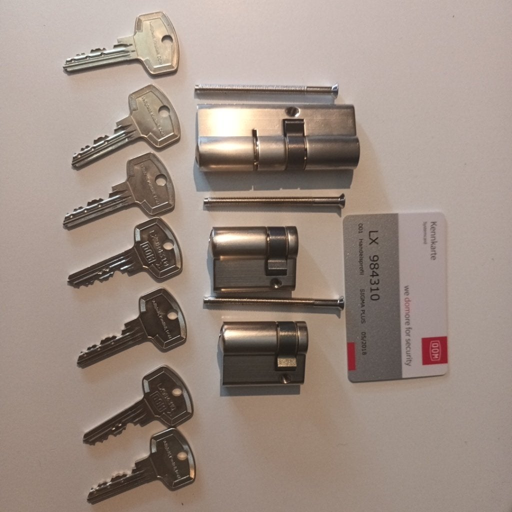 DOM sloten 3 stuks, Ophalen, Zo goed als nieuw, Rvs, Slot