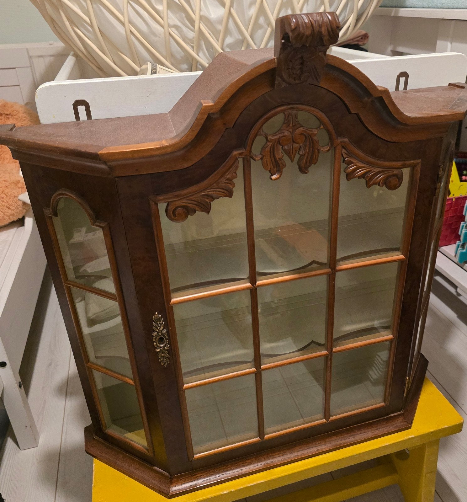 Antiek vitrine kastje, Ophalen, 25 tot 50 cm, 50 tot 100 cm, Minder dan 100 cm