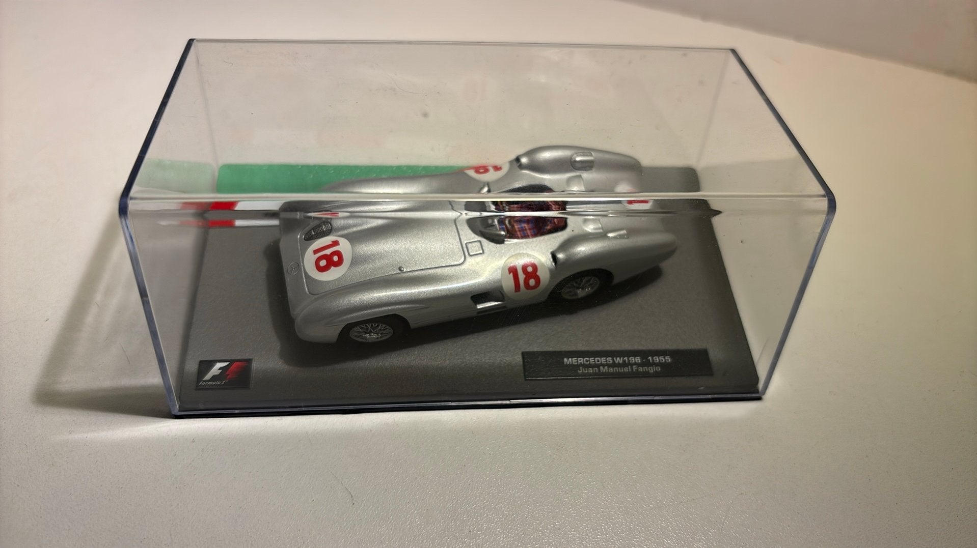 F1 mercedes w196 juan manuel fangio 1955 atlas 1.43, Ophalen of Verzenden, A, A, A