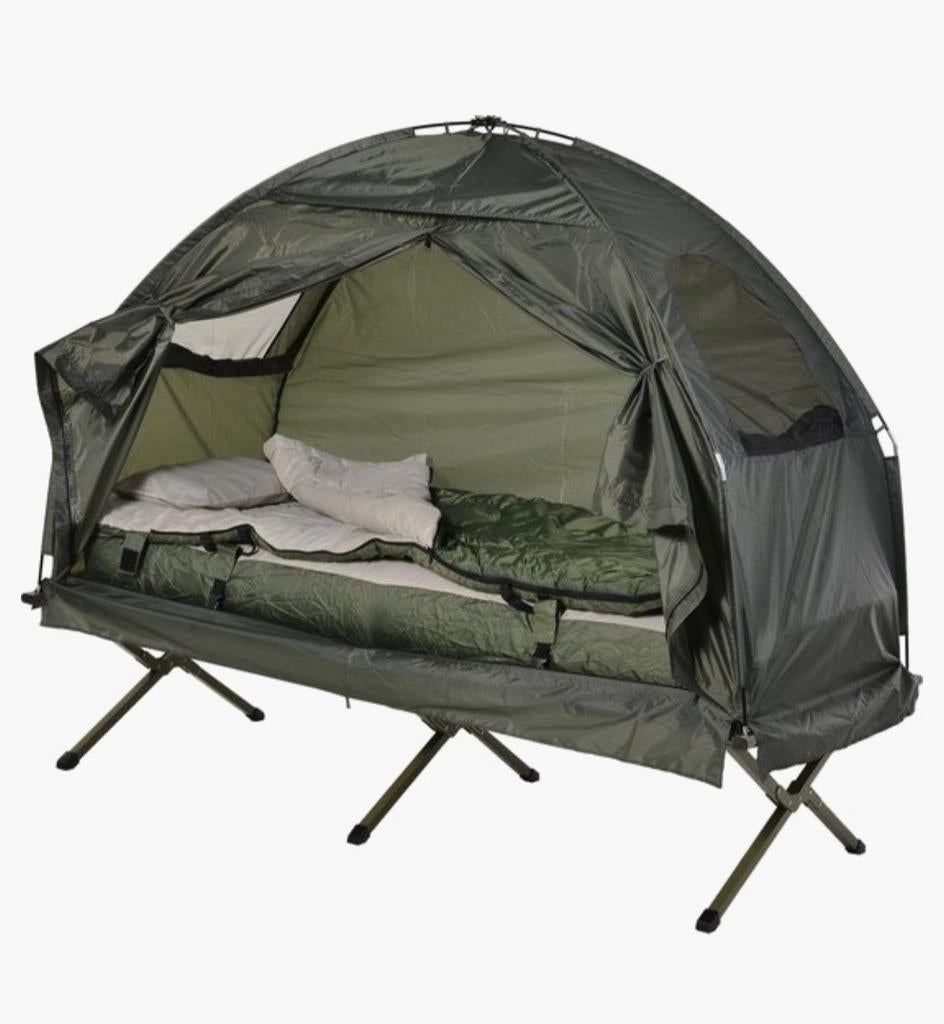 Stretcher tent / campingbed met luchtbed en pomp, Caravans en Kamperen, Tenten, Nieuw, Ophalen