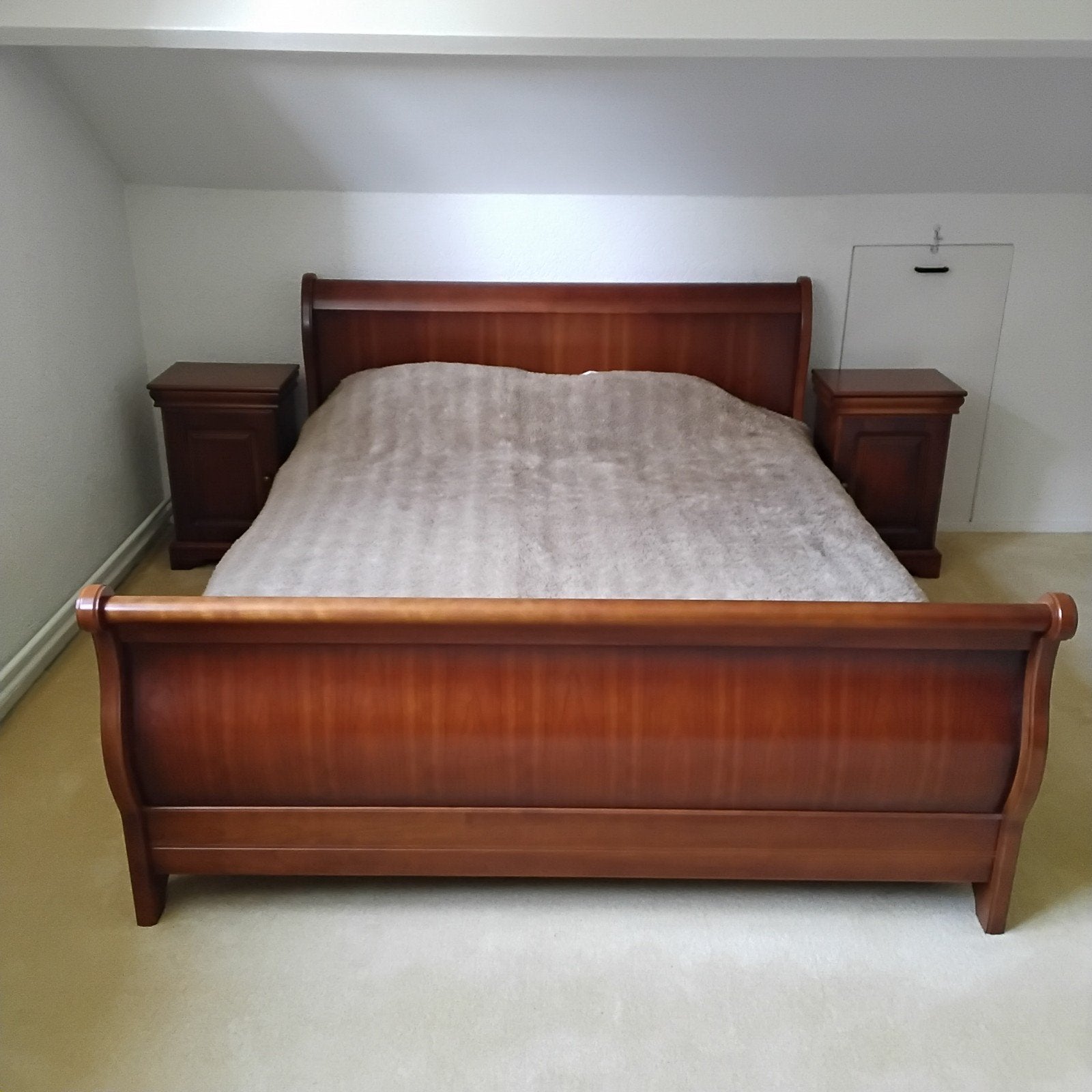 Complete Slaapkamer Kersenhout, Ophalen, Zo goed als nieuw, Tweepersoons