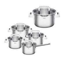 Pannenset RVS 10delig Sola Juvia, ook downdraft!, Verzenden, Nieuw, Pannenset, Rvs