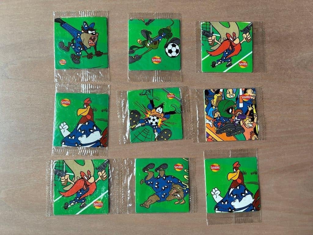 Vintage Smiths Looney Tunes stickers - Loonovia, Verzamelen, Ophalen of Verzenden, Looney Tunes, Nieuw, Plaatje, Poster of Sticker