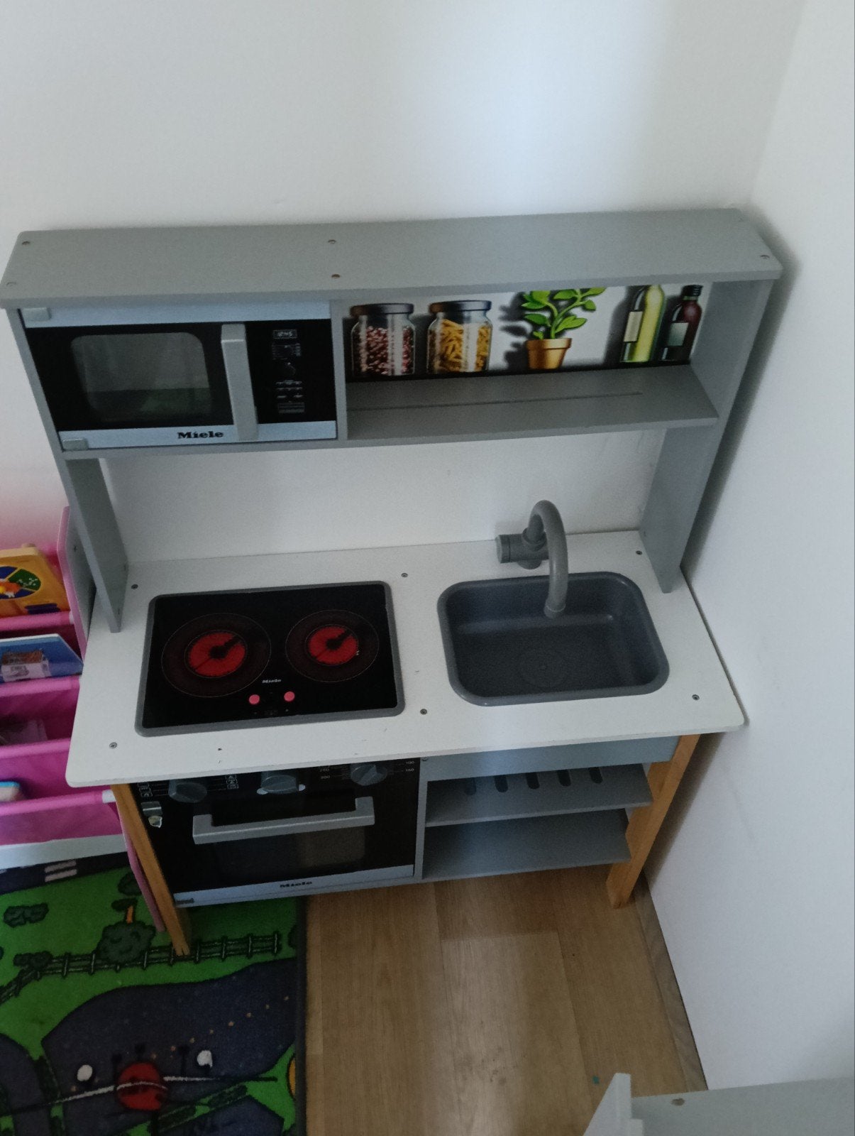 Miele kinderkeuken met accessoires, Kinderen en Baby's, Speelgoed | Speelkeukens, Ophalen of Verzenden, Gebruikt, Hout, Speelkeuken