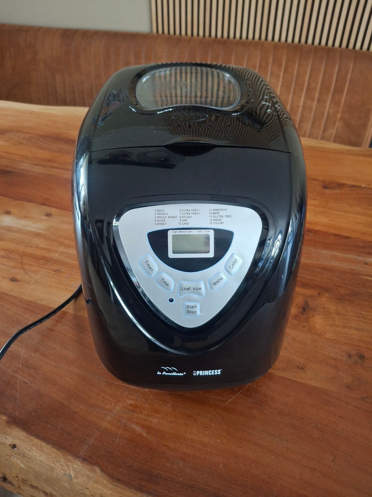 Princess Broodbakmachine - Slechts 1x gebruikt, Met timer, Kijkvenster, 800 tot 1200 gram deeg, Ophalen of Verzenden