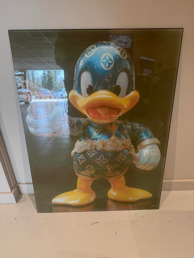Uniek Donald Duck Schilderij - Louis Vuitton Stijl, Antiek en Kunst, Kunst | Schilderijen | Modern, Ophalen of Verzenden