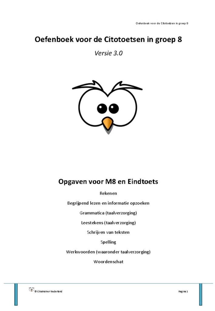 Cito trainer groep 8, Ophalen, Nieuw