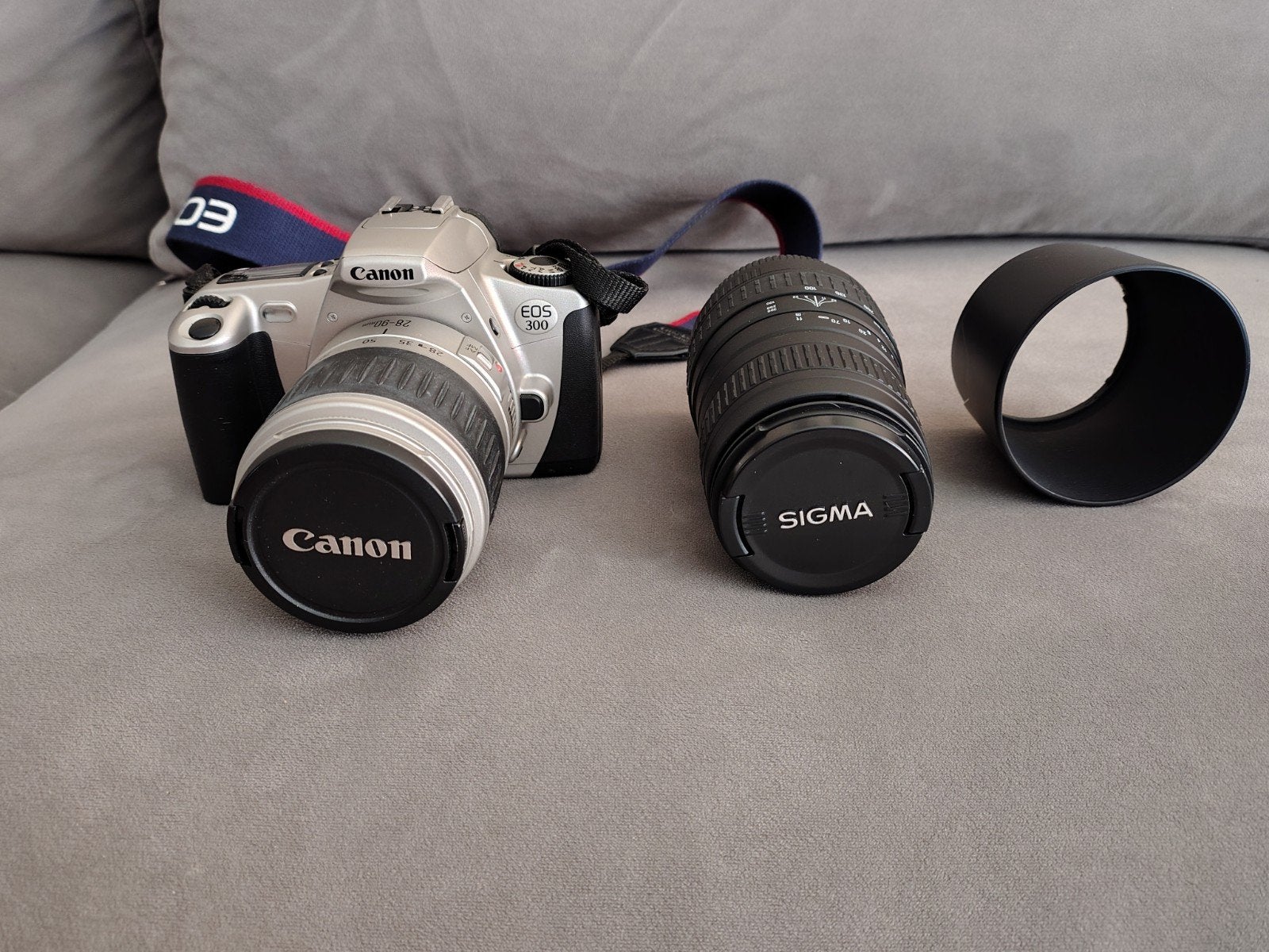 Mooie Canon EOS 300 Analoge Spiegelreflexcamera + EF 28-90mm, Ophalen, Spiegelreflex, Canon