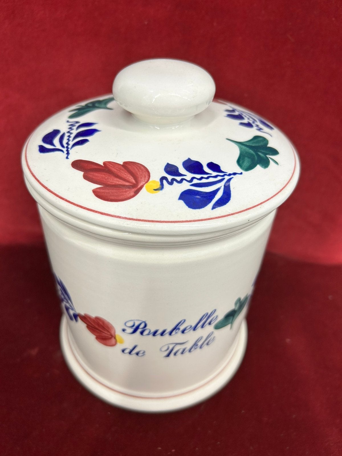 Vintage boerenbont voorraadpot , Pounbelle de table, Overige typen, Div, Ophalen of Verzenden, Zo goed als nieuw