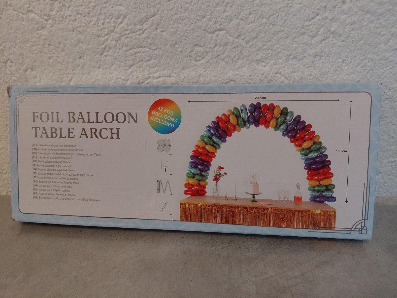 Folie Ballon Tafelboog - 42 Ballonnen Inbegrepen, Ophalen, Nieuw, Versiering