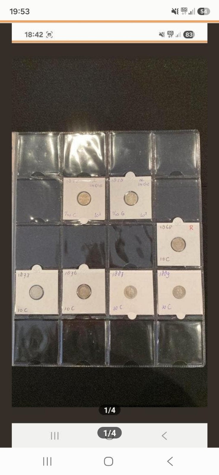 Willem 3 1/10 gulden, 10 cent, 5 cent, 1 cent en halve cent, Ophalen of Verzenden, Koning Willem III, 10 cent, Zilver