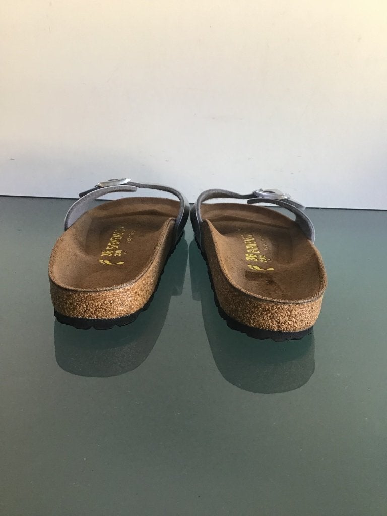 Birkenstock 36 Madrid zilver Nieuw | Gratis verzenden, Slippers, Overige kleuren, Verzenden, Nieuw