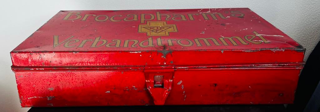 verbandtrommel blik Brocades Meppel Amsterdam Nijmegen, Verzamelen, Ophalen of Verzenden, Gebruikt, Overige