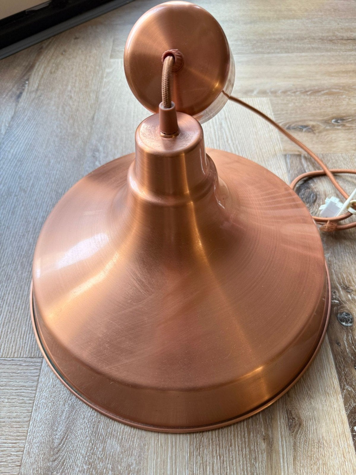 Ikea koperkleurige lamp, Vindkare, Ophalen, Zo goed als nieuw, Metaal, Industrieel