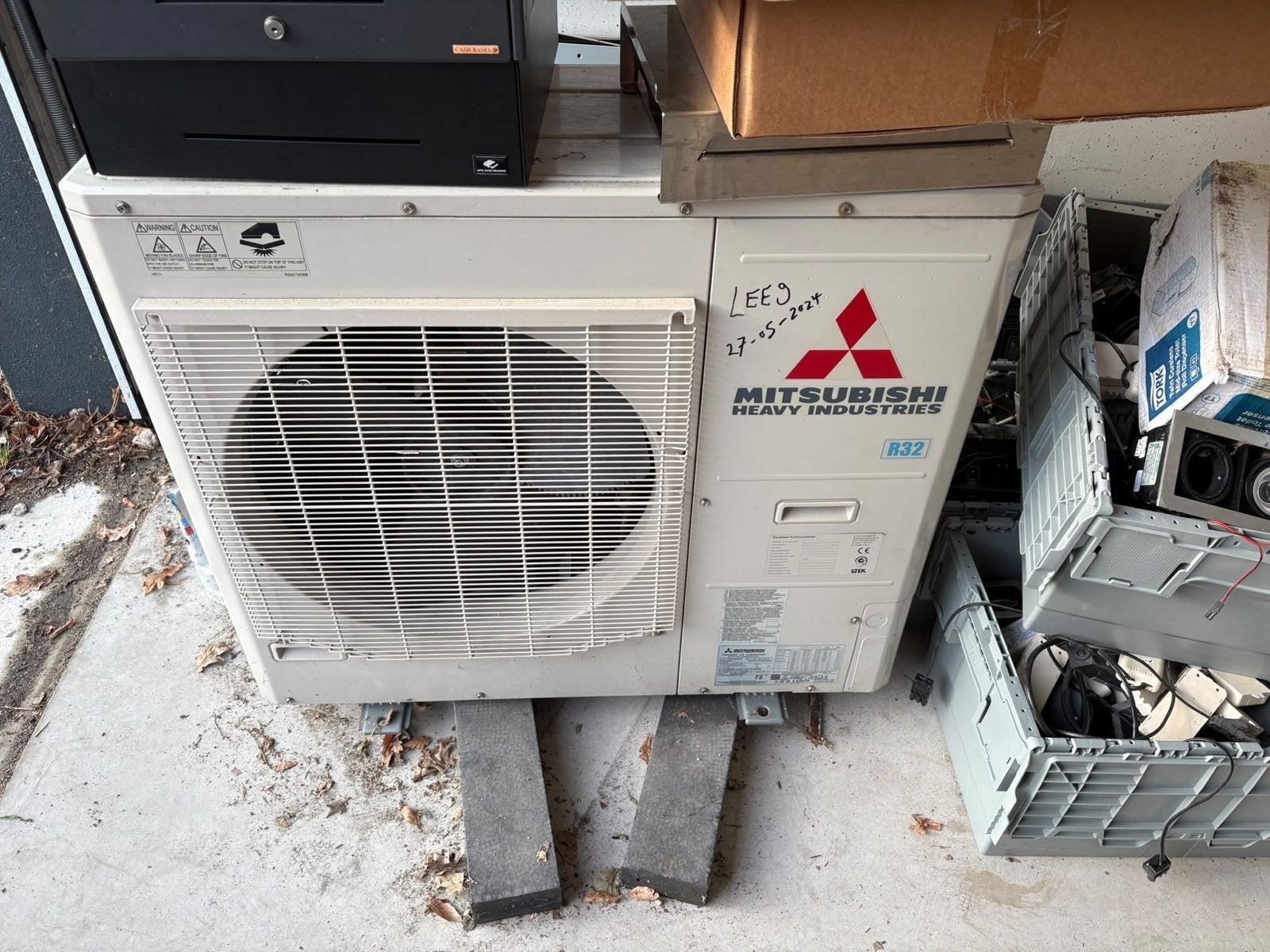 Mitsubishi Plafond Airco Set FDC140VSA-W, Witgoed en Apparatuur, Ophalen, Gebruikt, Plafondventilator, 3 snelheden of meer