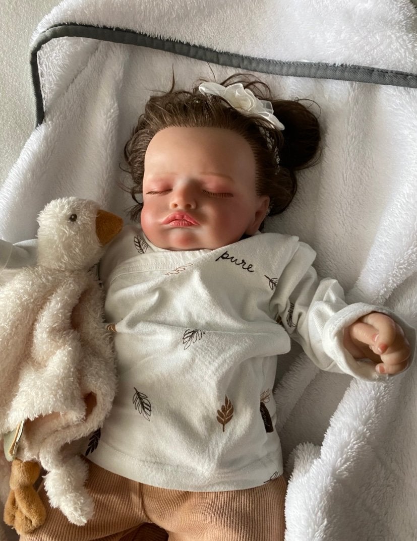 Realistische Reborn baby meisje 🎀, Ophalen of Verzenden, Zo goed als nieuw, Babypop, Levensecht of Reborn