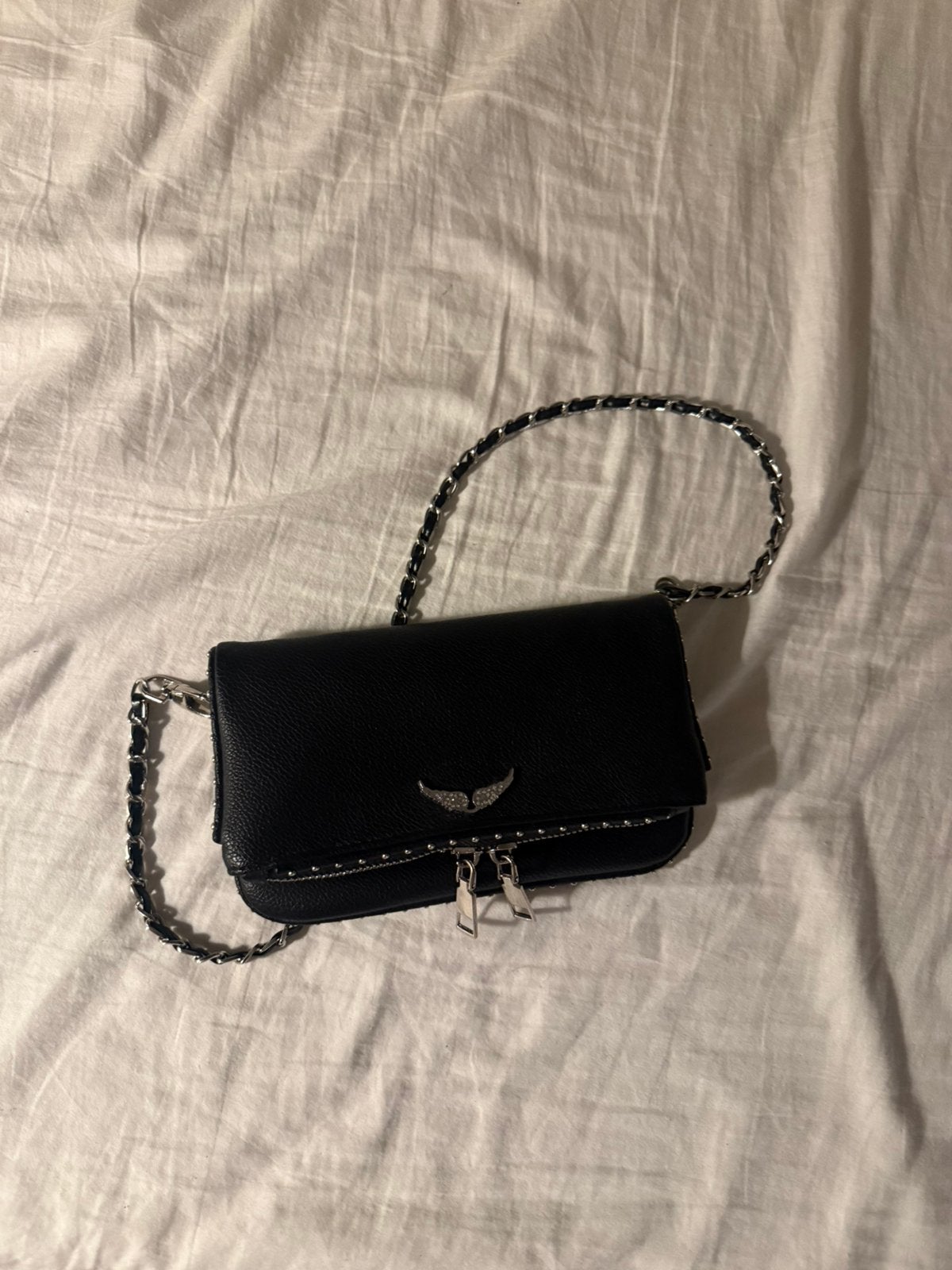 Zadig et voltaire rock nano, Sieraden, Tassen en Uiterlijk, Verzenden, Zo goed als nieuw, Zwart, Schoudertasje
