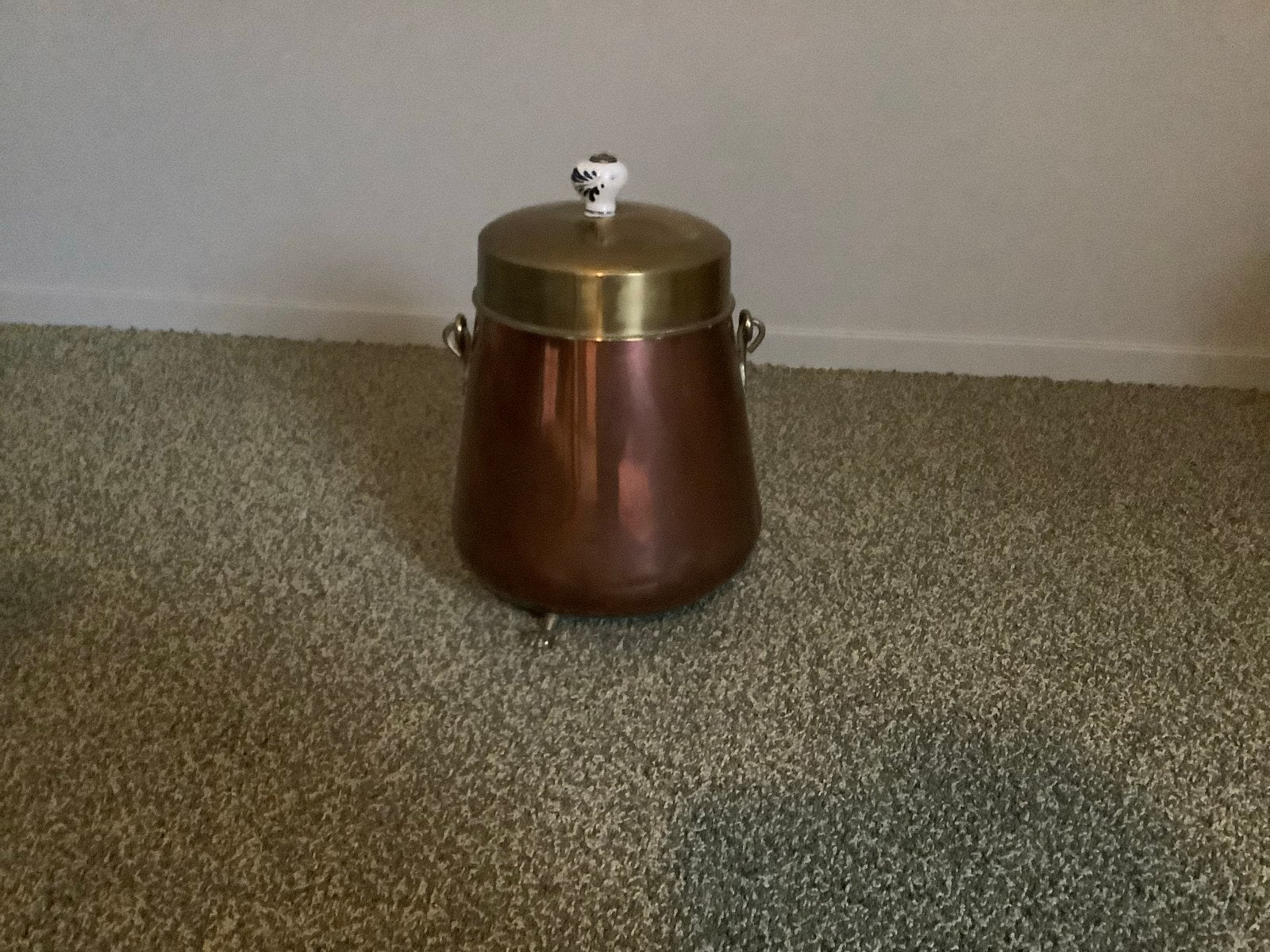 Antieke Koperen doofpot of turfdoofpot, Ophalen, Koper