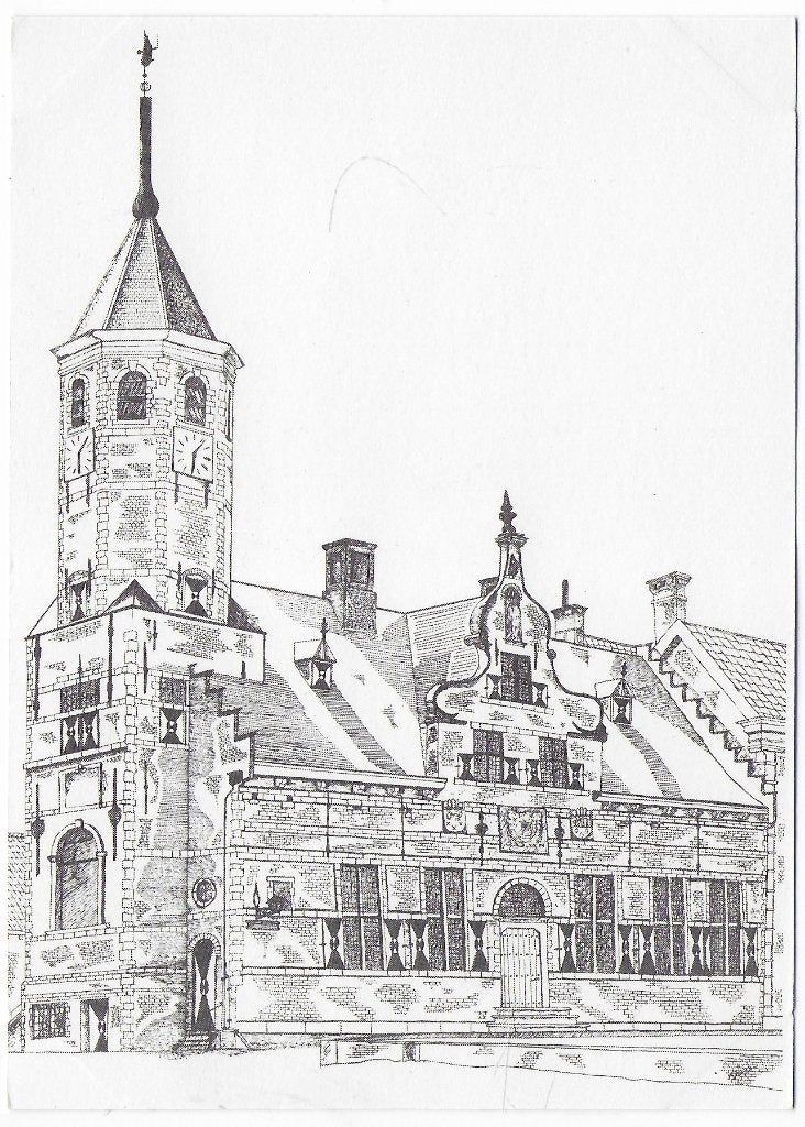 Willemstad Voormalig Raadhuis Ansichtkaart (B7950), Ophalen of Verzenden, 1980 tot heden, Ongelopen, Noord-Brabant
