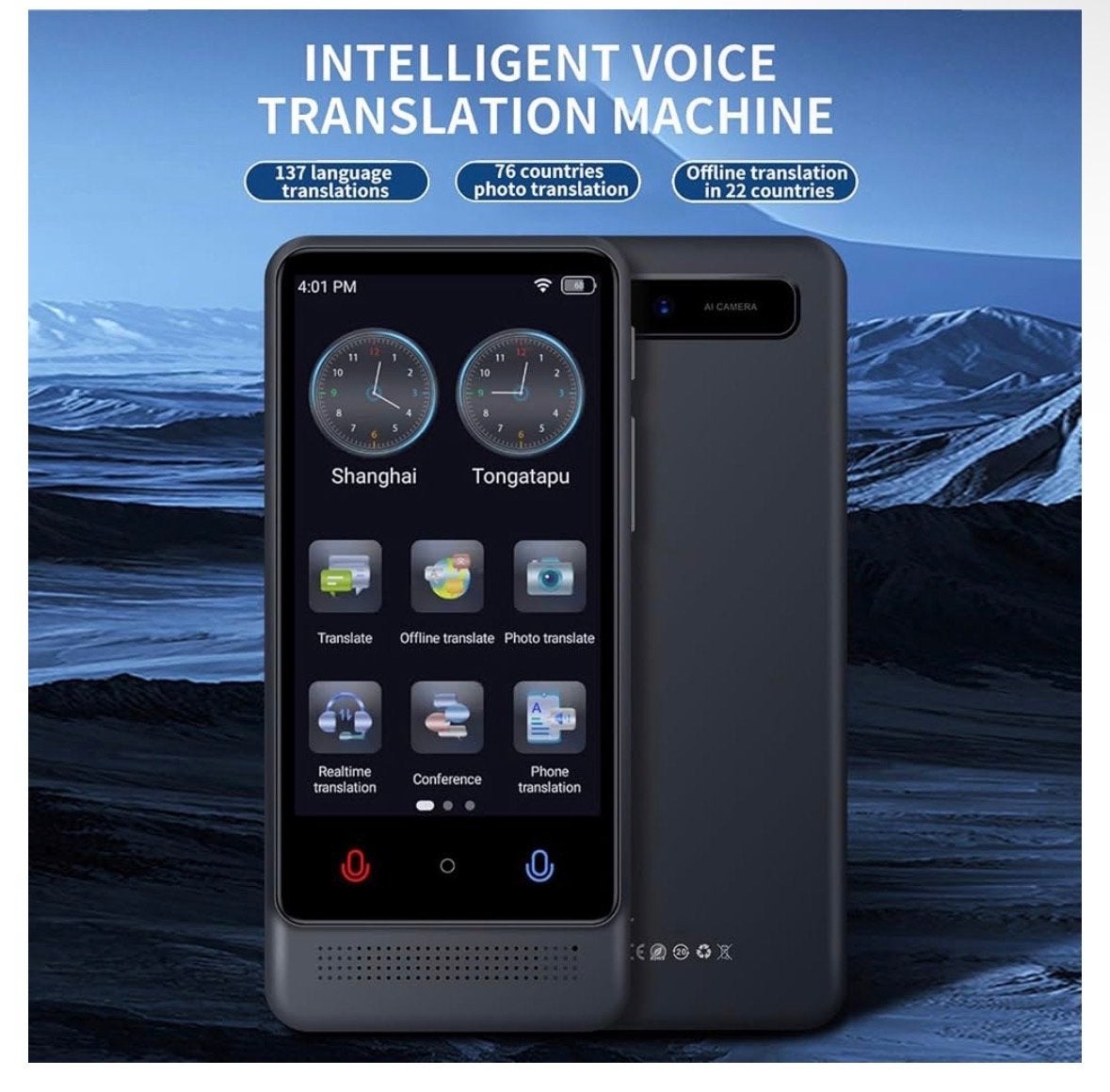 Intelligente Spraak Vertaler M12 - 137 Talen, Offline & AI, Ophalen of Verzenden, Nieuw