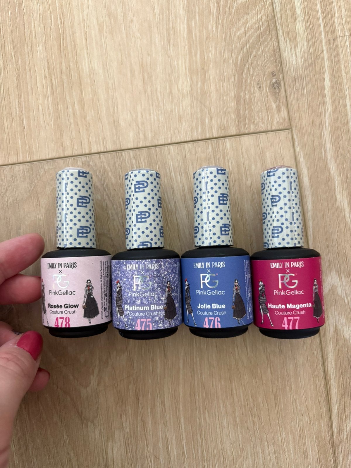 Pink gellac emily in paris gellak set, Ophalen of Verzenden, Zo goed als nieuw, Handen en Nagels