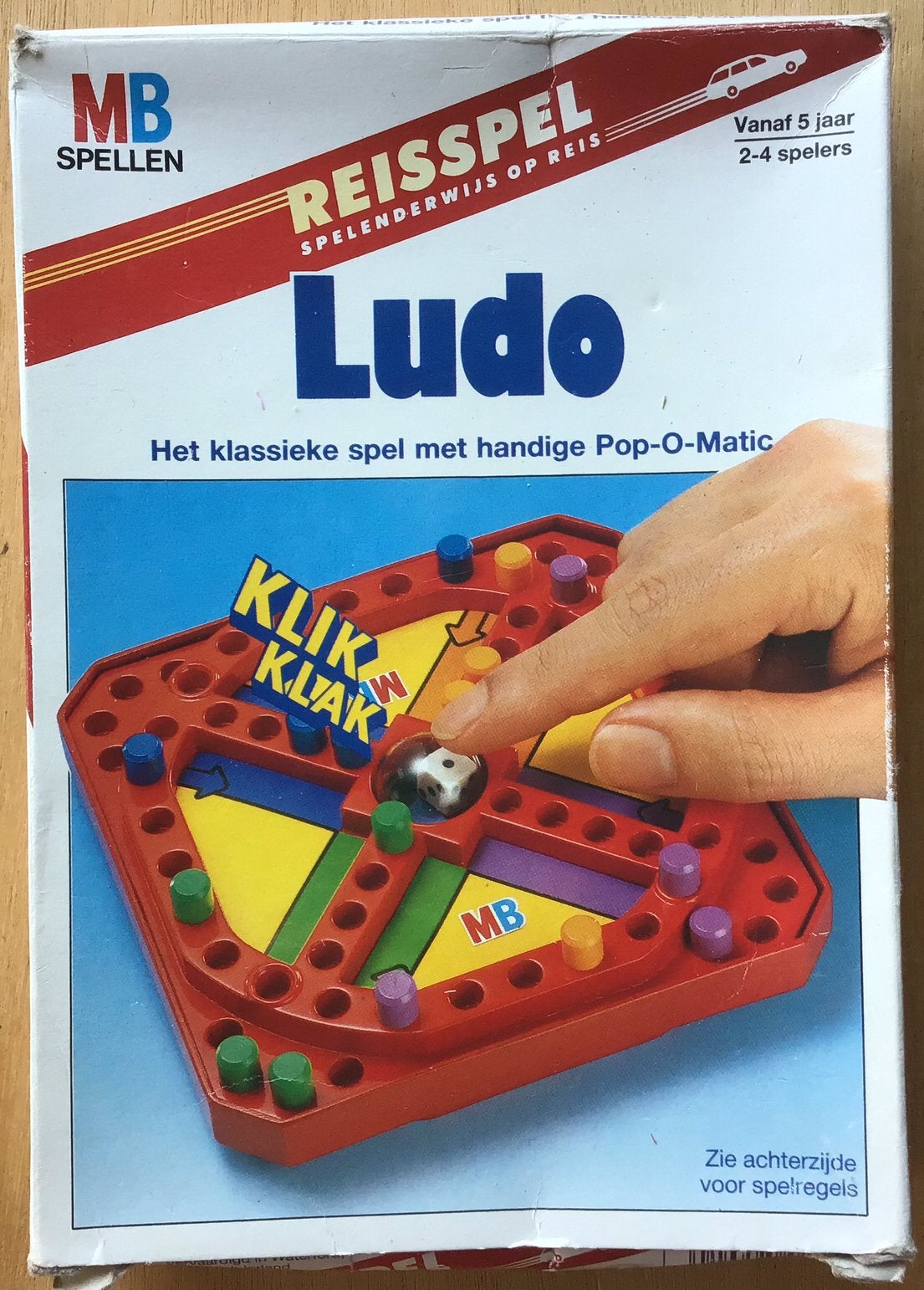 Vintage reisspel Ludo / Mens Erger Je Niet - vanaf jaar, MB Spellen, Ophalen of Verzenden, Zo goed als nieuw, Een of twee spelers