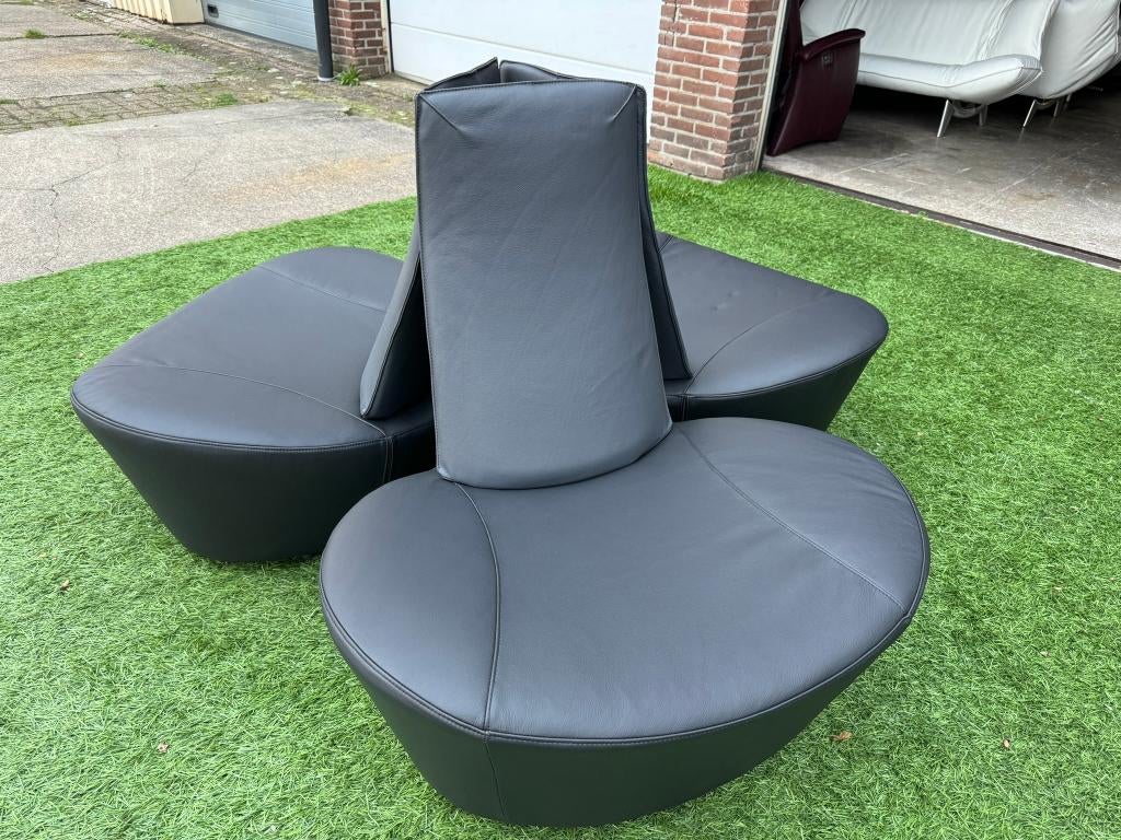 Fauteuils Montis  design stoelen zwart leer+Gratis bezorging, Ophalen, Geen, Pahest@hotmail.nl, Design
