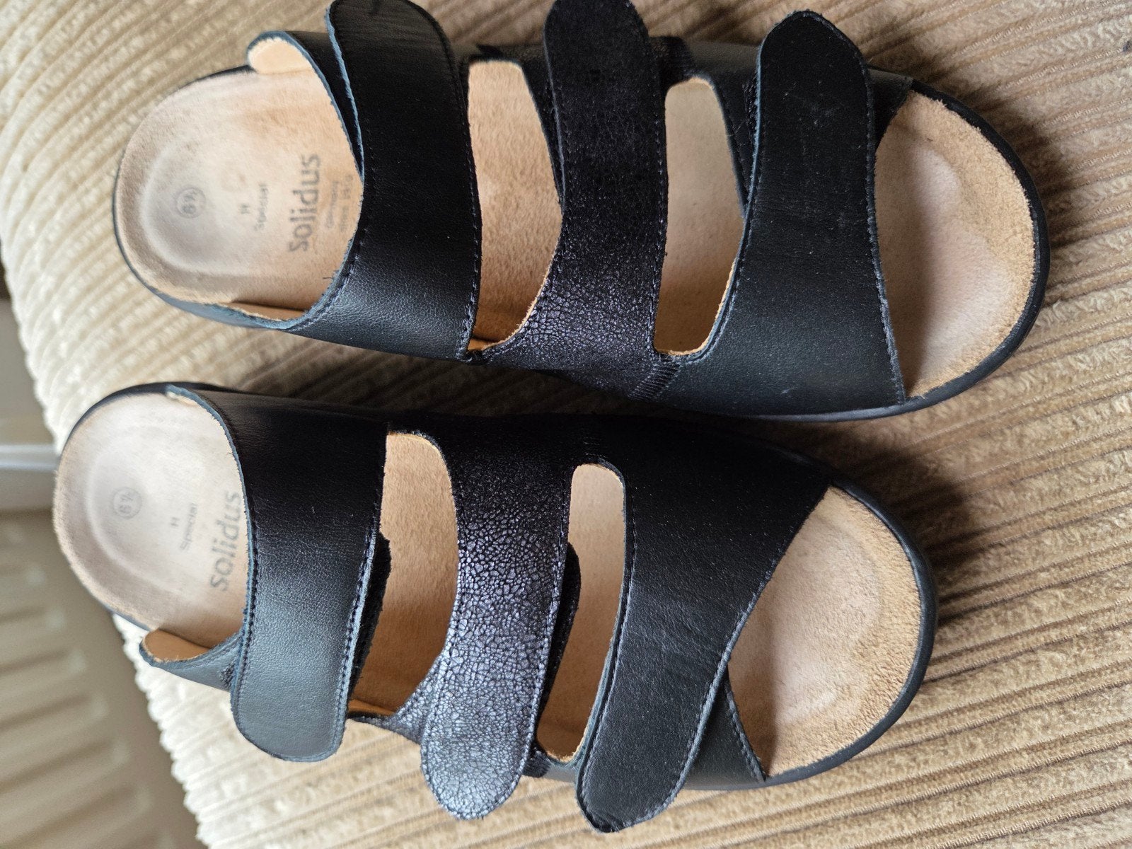 Solidus sandalen  slippers- Zwart - Maat 40, Solidus, Verzenden, Zwart, Sandalen of Muiltjes