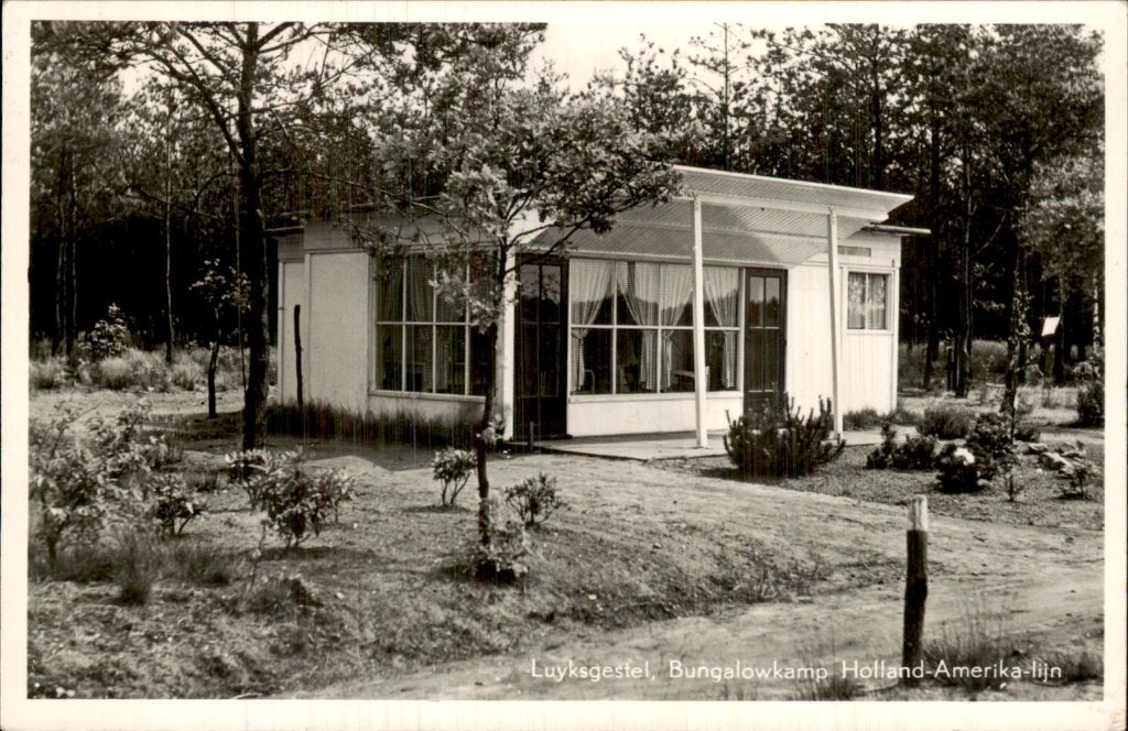 Luyksgestel - Bungalowkamp - Holland-Amerika-lijn, Ophalen of Verzenden, 1940 tot 1960, Gelopen, Noord-Brabant