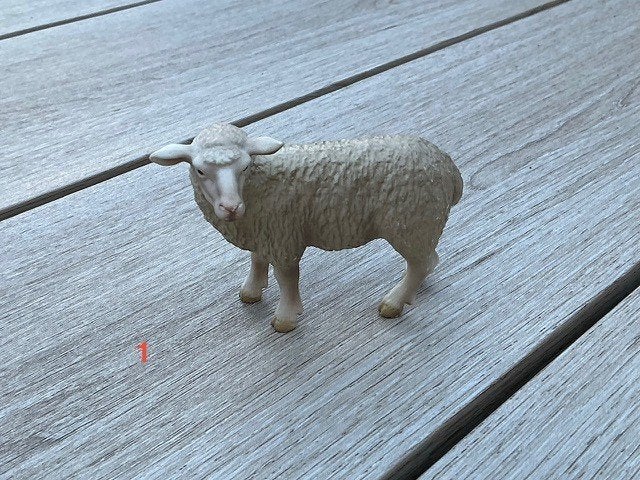 Schleich 13283 wit schaap, Verzamelen, Dierenverzamelingen, Ophalen of Verzenden, Zo goed als nieuw, Boerderijdier, Beeldje of Figuurtje